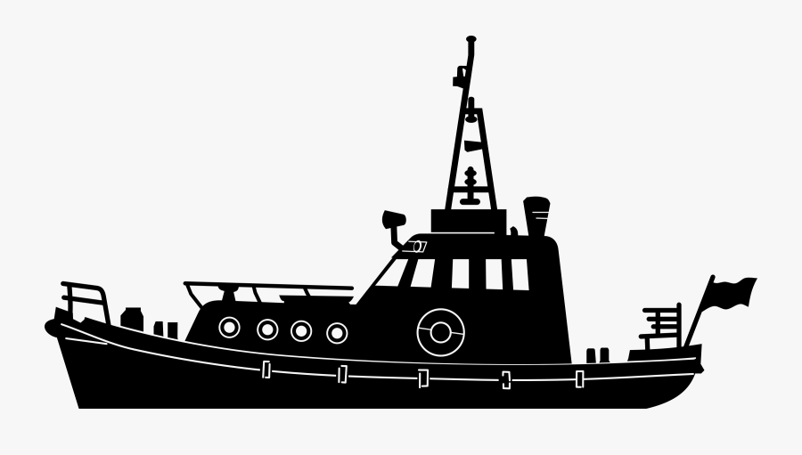 Boat Black And White Png, Transparent Clipart