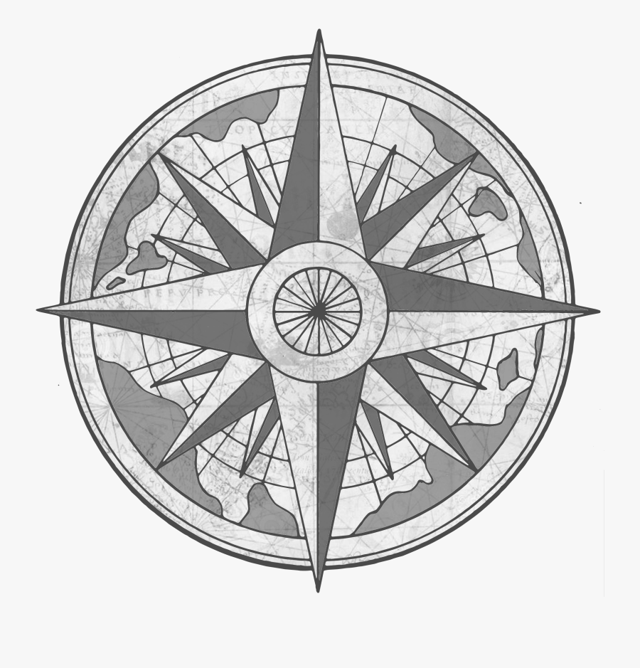 Transparent Compass - Vintage Compass Rose Png, Transparent Clipart
