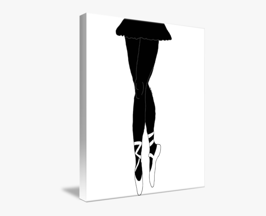 Ballerina Legs Silhouette By Kate Farrant - Silhouette Legs, Transparent Clipart