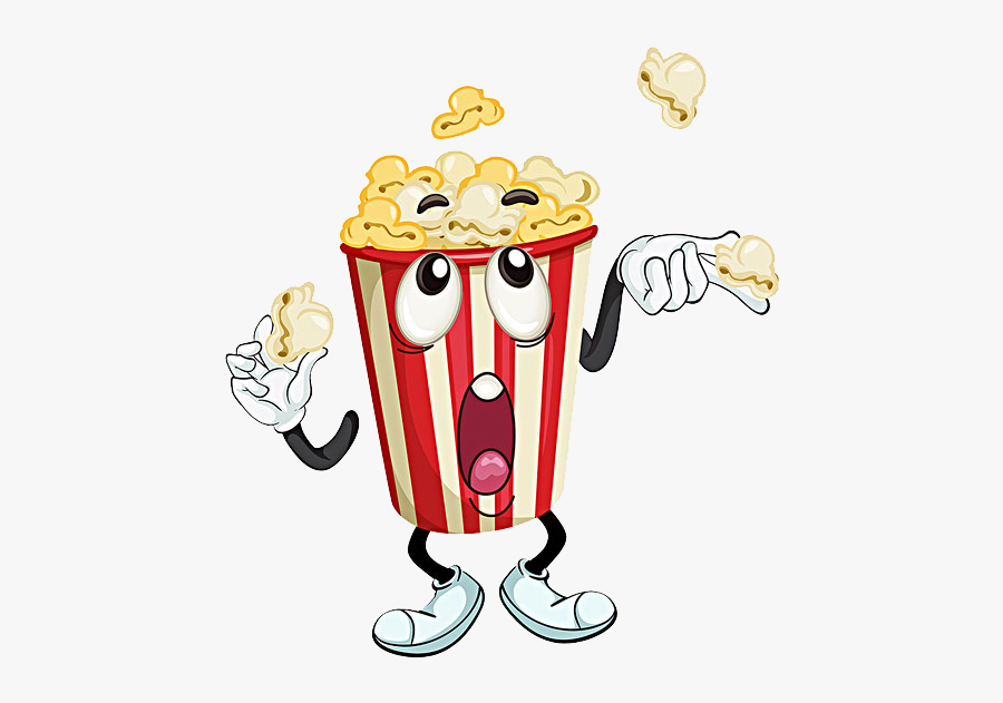 Popcorn Cartoon Illustration Cinema Free Transparent - Popcorn Cartoon, Transparent Clipart