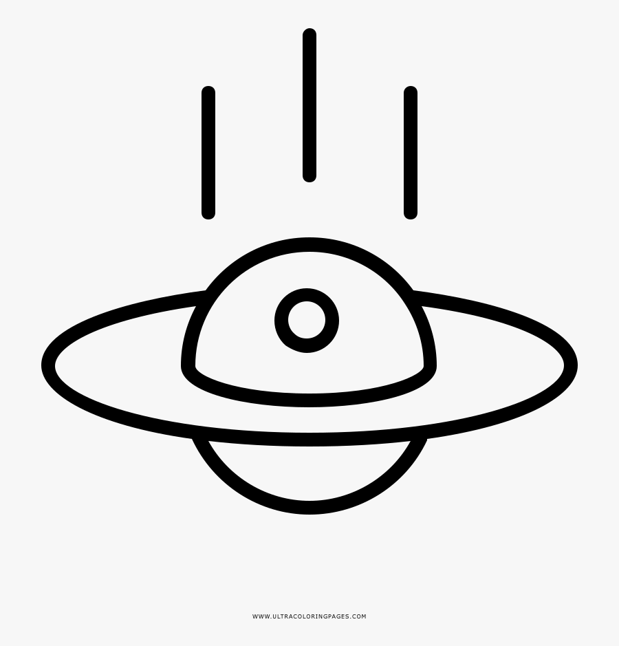 Ufo Coloring Page - Circle, Transparent Clipart