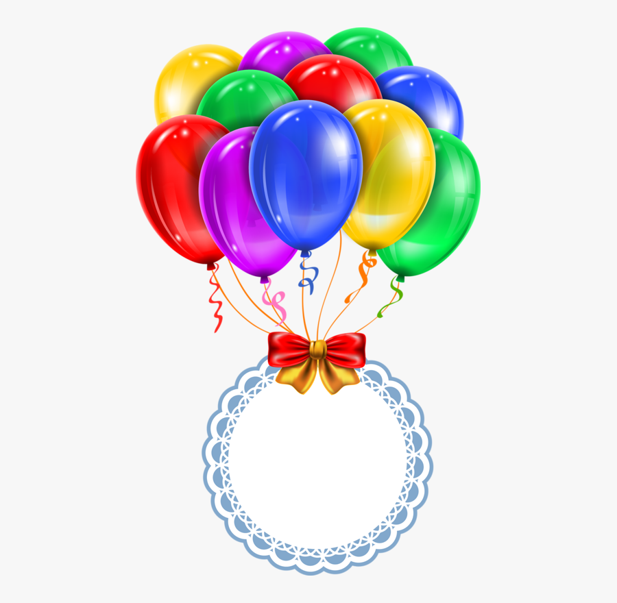 Clipart Balloon Borders - Birthday Card Png, Transparent Clipart