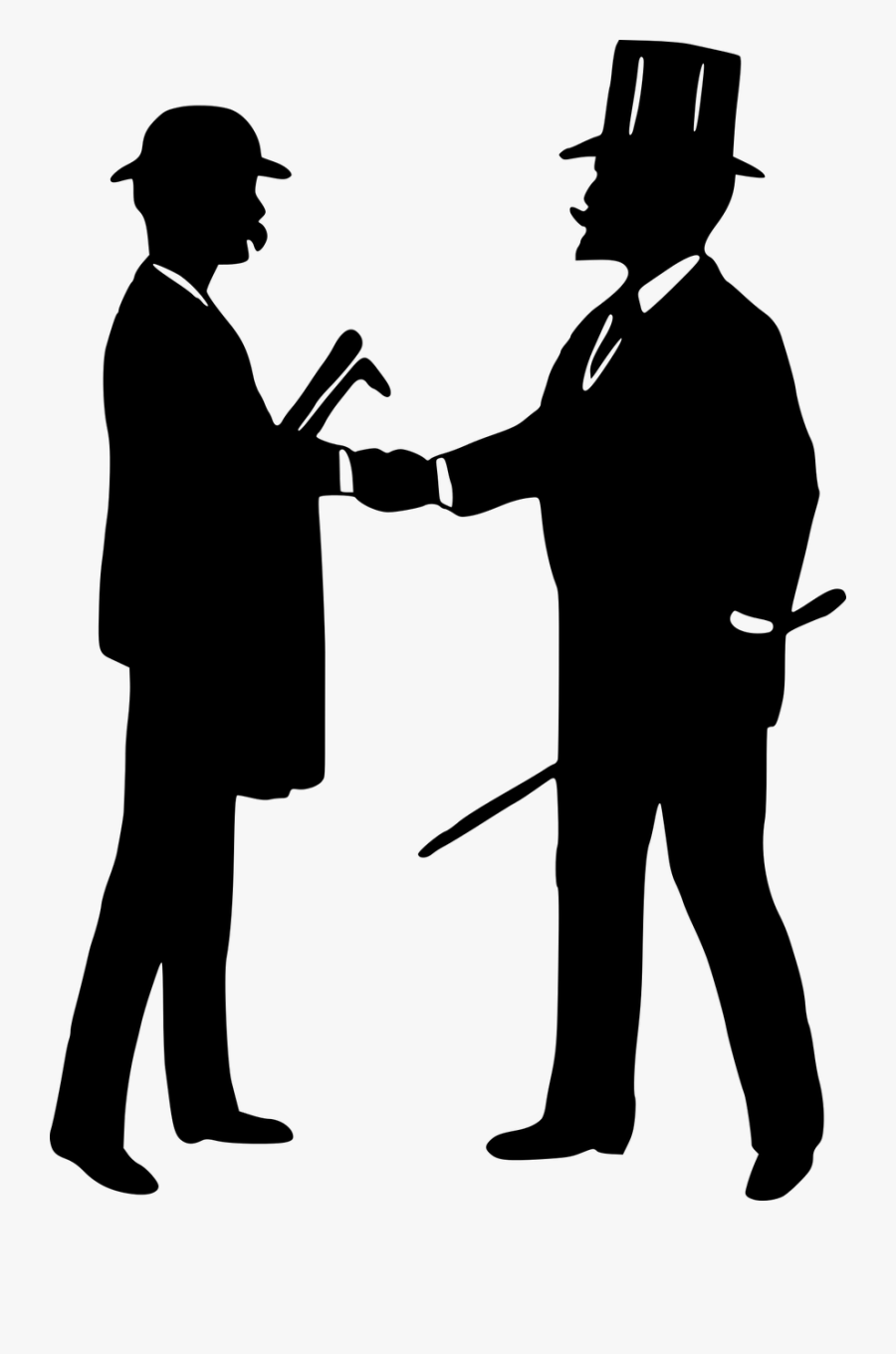 Gentleman Gentlemen Greeting Free Picture - Gentleman Shaking Hands, Transparent Clipart