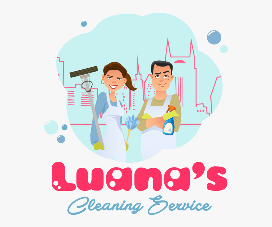 Luana"s Cleaning Service Logo, Transparent Clipart