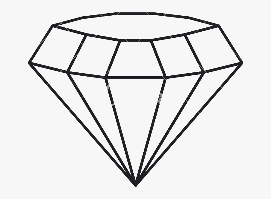 Transparent Diamond Shape Clipart Black And White - Coloring Pages Of Diamonds, Transparent Clipart