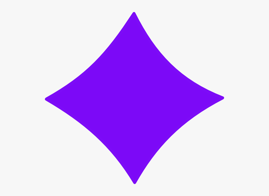 Purple Diamond Clipart - Purple Rhombus Shape, Transparent Clipart