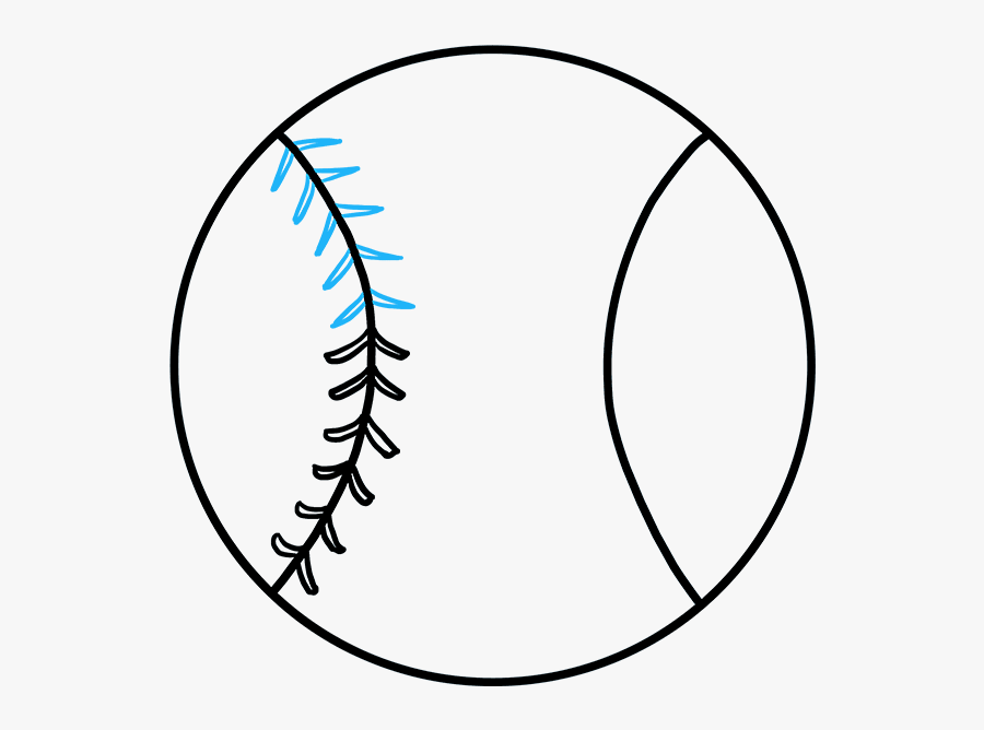 How To Draw Baseball - Colouring Picture Of Wheel, Transparent Clipart