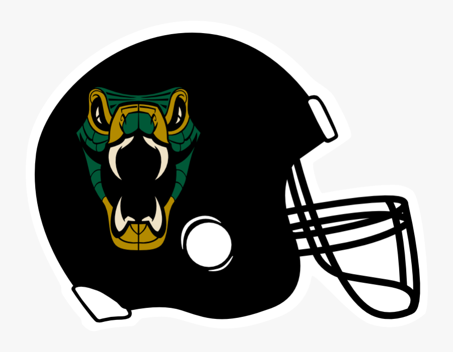 Snakes Football Helmet Decal - Black Football Helmet Clipart, Transparent Clipart