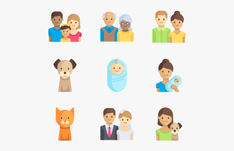 67 Family Icon Packs - Family Flat Icon Png, Transparent Clipart