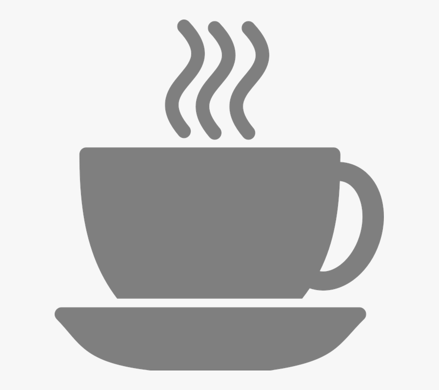 Cup, Coffee Cup, Steaming, Hot, Drink, Beverage, Saucer - Blue Coffee Cup Icon, Transparent Clipart