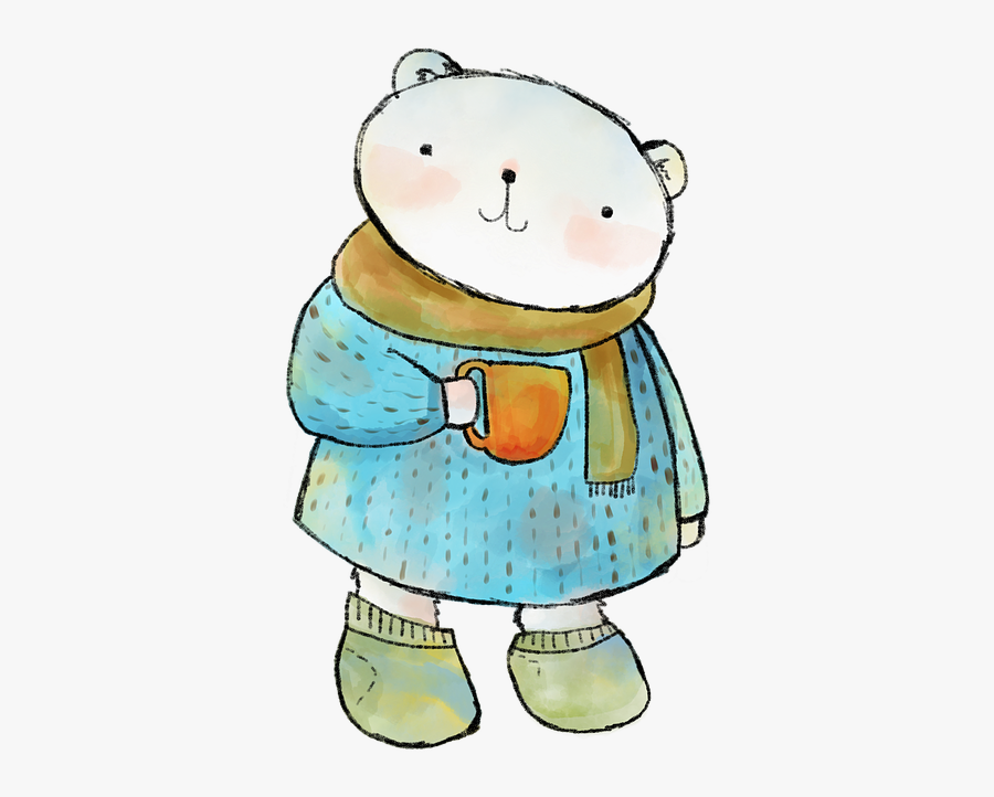 Polar Bear, Bear, Cute Bear, Cartoon Bear, Cartoon - Gambar Kartun Beruang Salju, Transparent Clipart