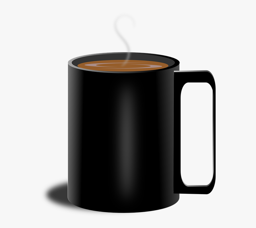 Coffee, Cup, Black, Steam, Ho - Steaming Mug Of Coffee, Transparent Clipart