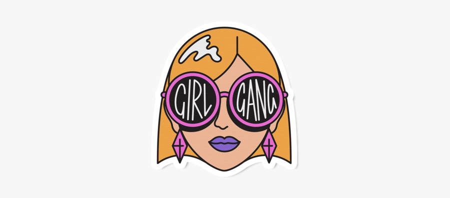 Girl Gang Sticker, Transparent Clipart