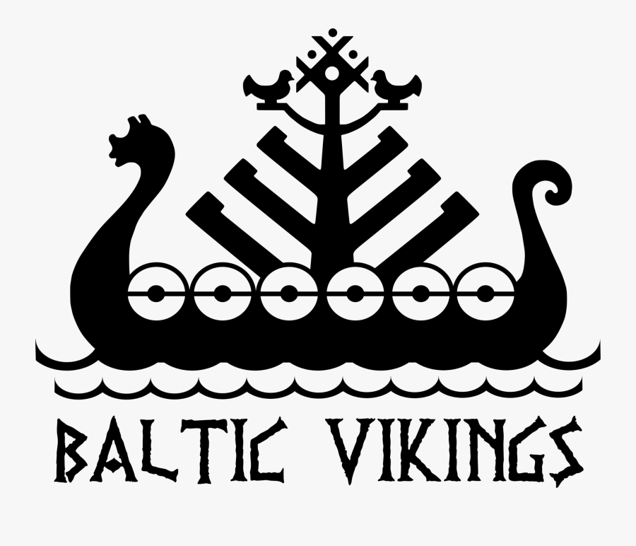 Viking Boat Black And White, Transparent Clipart