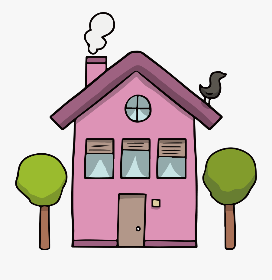 Lovely Purple Transprent Png - Clipart Little House Cartoon, Transparent Clipart