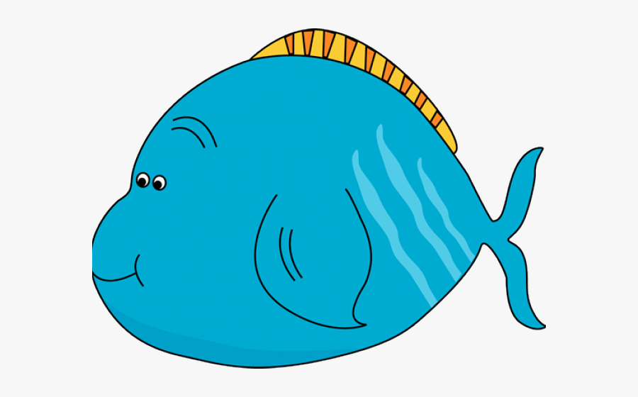 Transparent Blue Fish Clipart - Fatfish Png, Transparent Clipart