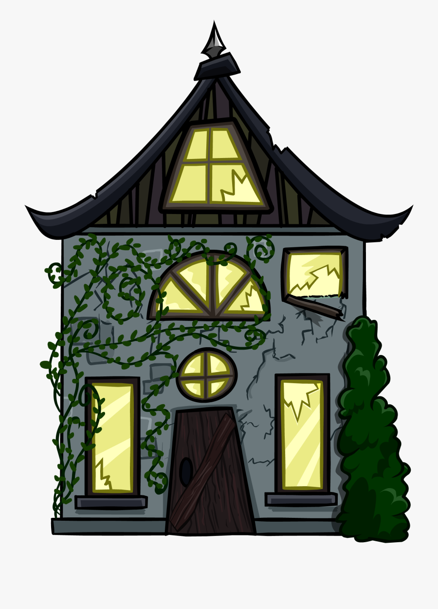 Creepy Cottage Club Penguin - Transparent Cartoon Cottage Png, Transparent Clipart