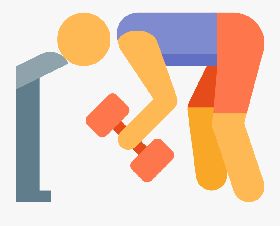 This Is A Picture Of A Man Bending Over With His Head - Work Out Icon Color, Transparent Clipart