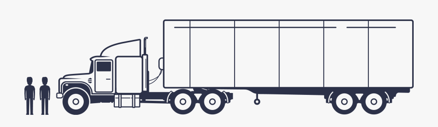 Flatbed Semi Truck Clipart, Transparent Clipart