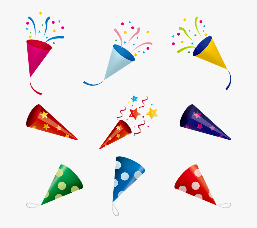 Balloons Confetti Celebration Birthday Fun パーティー クラッカー イラスト 素材 Free Transparent Clipart Clipartkey