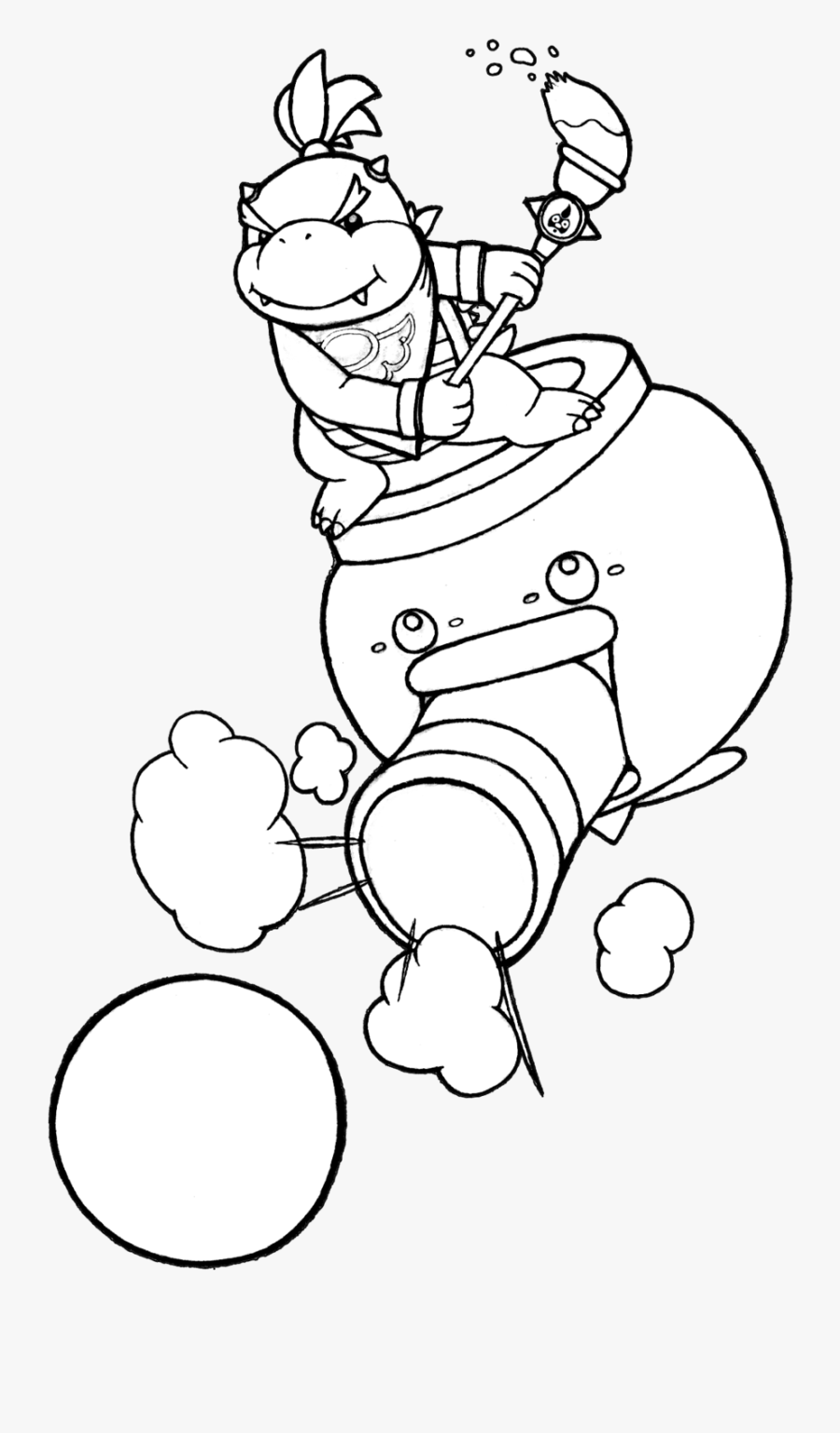 Bowser Coloring Pages - Printable Bowser Jr Coloring Pages, Transparent Clipart