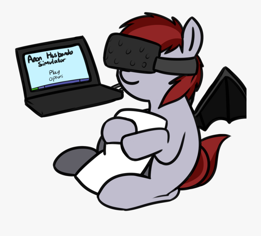 Neuro, Bat Pony, Body Pillow, Computer, Cuddling, Female, - Cuddling Simulator, Transparent Clipart