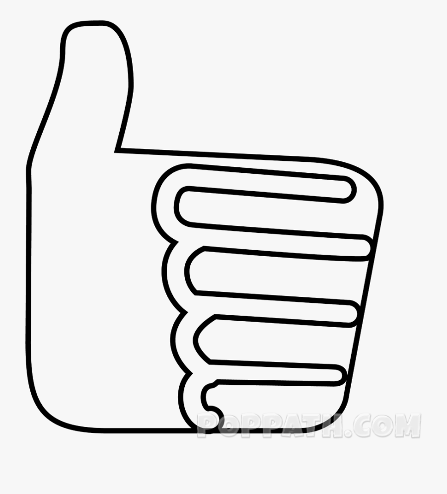 Thumb Up Emoji Png - Line Art, Transparent Clipart