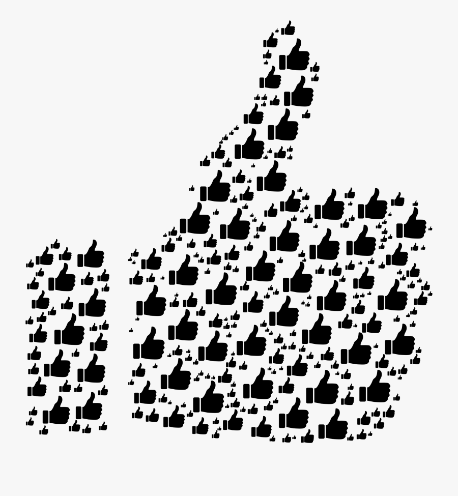 Symmetry,paw,monochrome Photography - Thumbs Up Png Colorful, Transparent Clipart