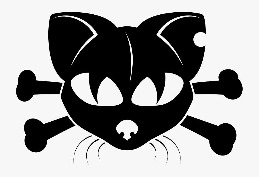 Gato - Cartoon Skulls And Bones, Transparent Clipart