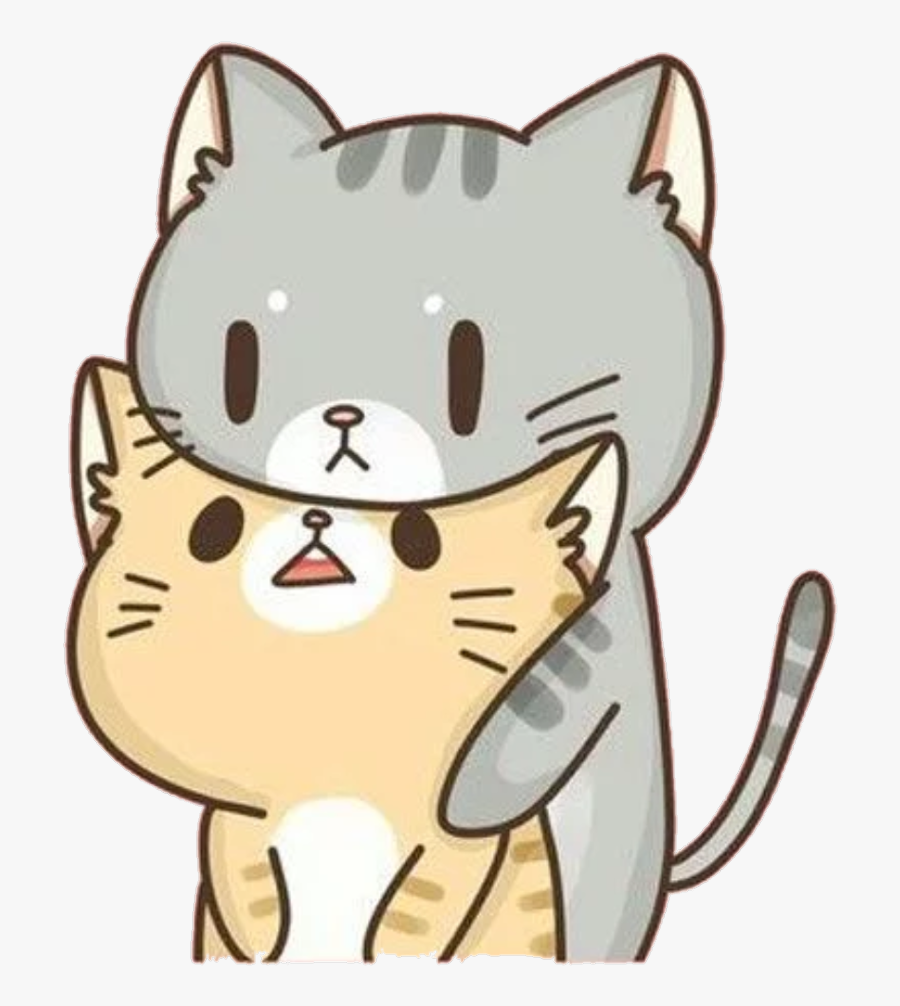 #neko #gato #cat #gatitos #cute #tumblr #kawaii #color - Stickers De Gatos Para Whatsapp, Transparent Clipart