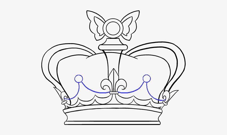 How To Draw Crown - Easy Princess Crown Drawing, Transparent Clipart