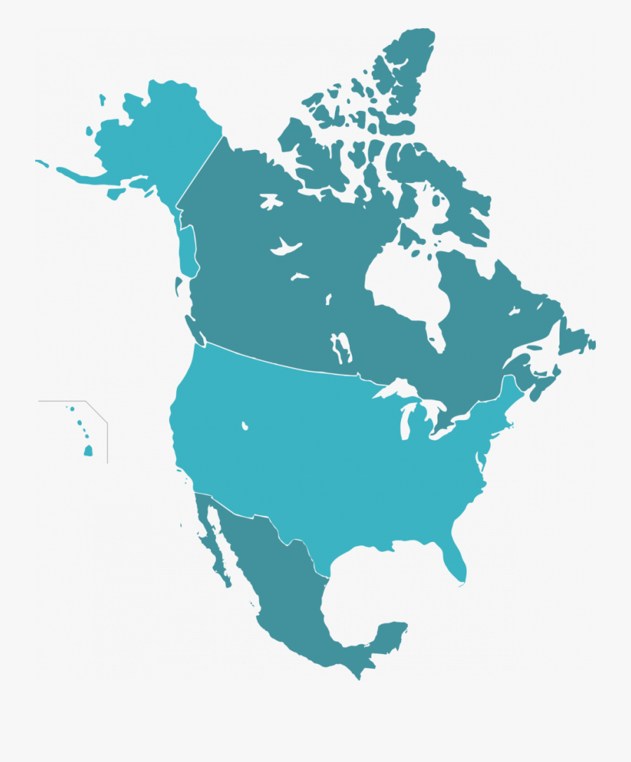 Map Of Canada Us And Mexico, Transparent Clipart