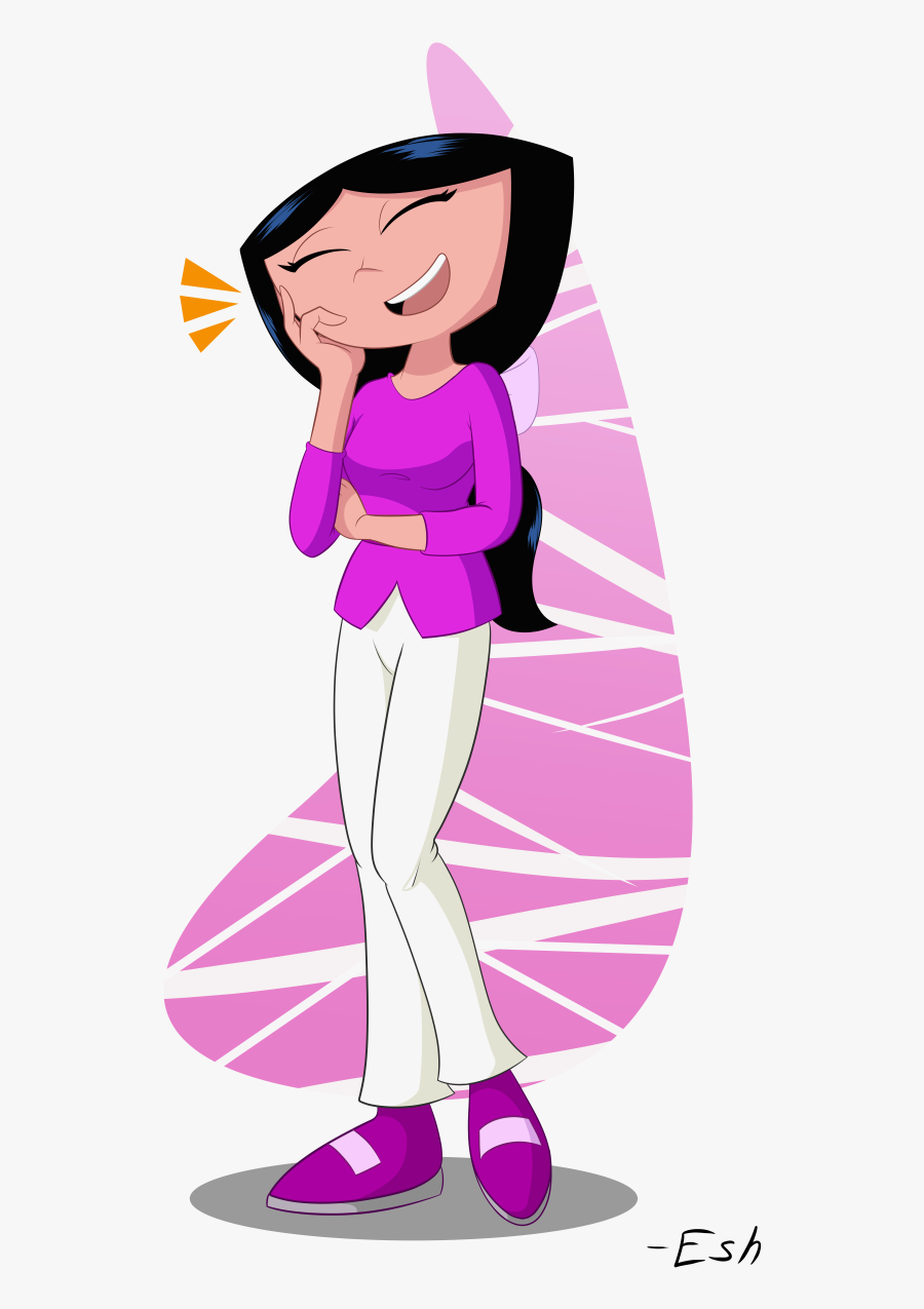 Teen Isabella Having A Laugh - Isabella Grown Up Phineas And Ferb, Transparent Clipart