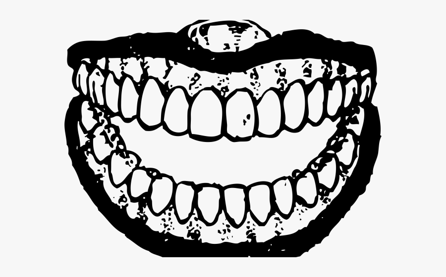 Teeth Clipart Black And White - Teeth Png Transparent Black And White, Transparent Clipart