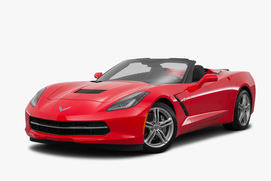 Convertible Red Corvette - Car Png, Transparent Clipart