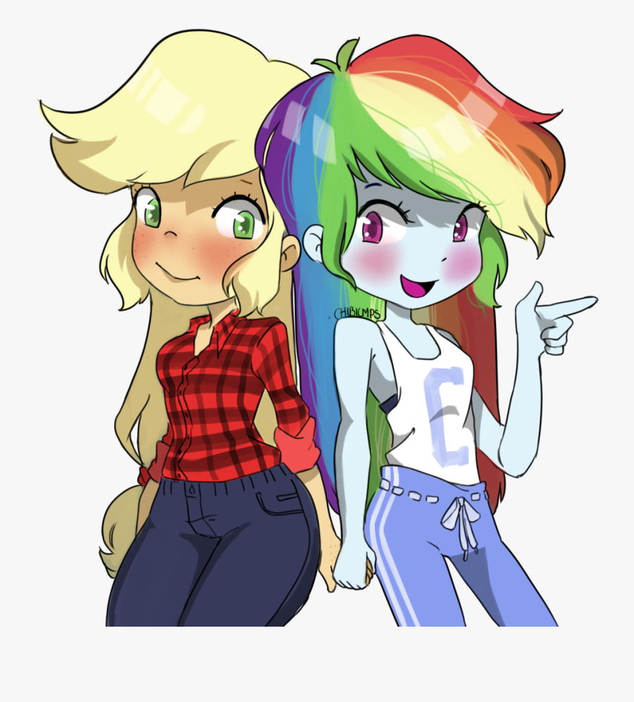 Clipart Black And White Download Appledash Applejack - Rainbow Dash And Applejack Art, Transparent Clipart