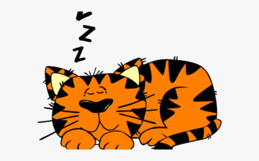 Cat Sleeping Cartoon Png, Transparent Clipart