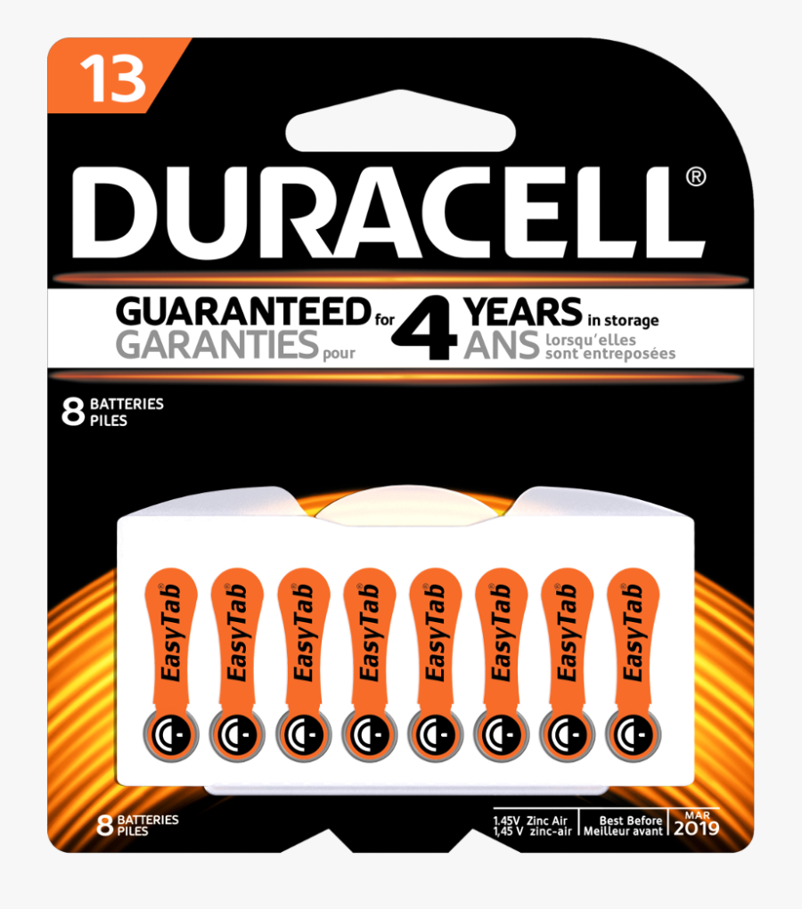 Duracell Hearing Aid Batteries 312, Transparent Clipart