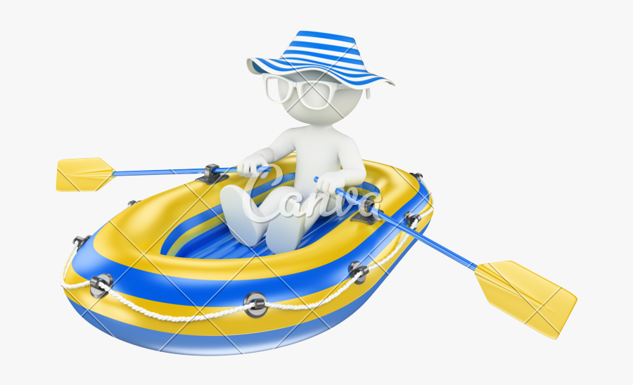 Clipart Boat Paddle Boat - 3d People Boat, Transparent Clipart