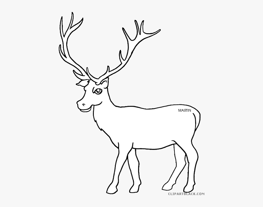 Elk Clipart Muscular - Elk Clipart Black And White, Transparent Clipart