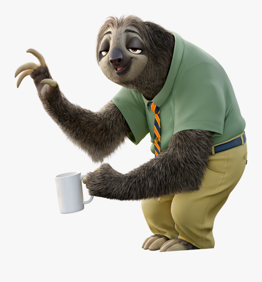 Transparent Zootopia Clipart - Sloth Zootopia Characters , Free