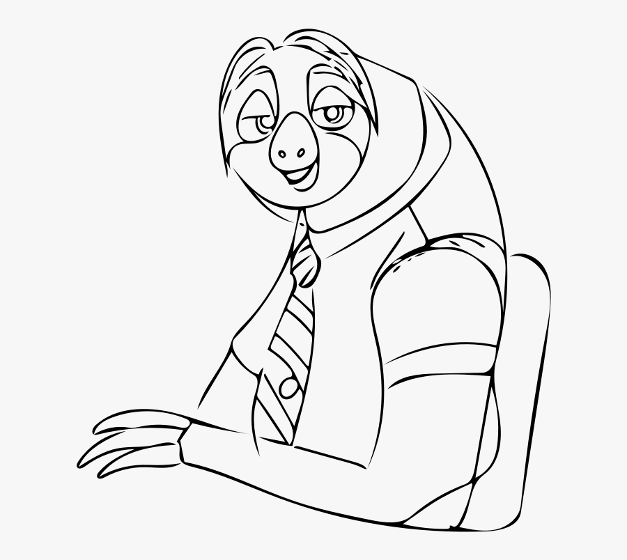 Clip Art Flash Sketch - Sloth From Zootopia Drawing , Free Transparent ...