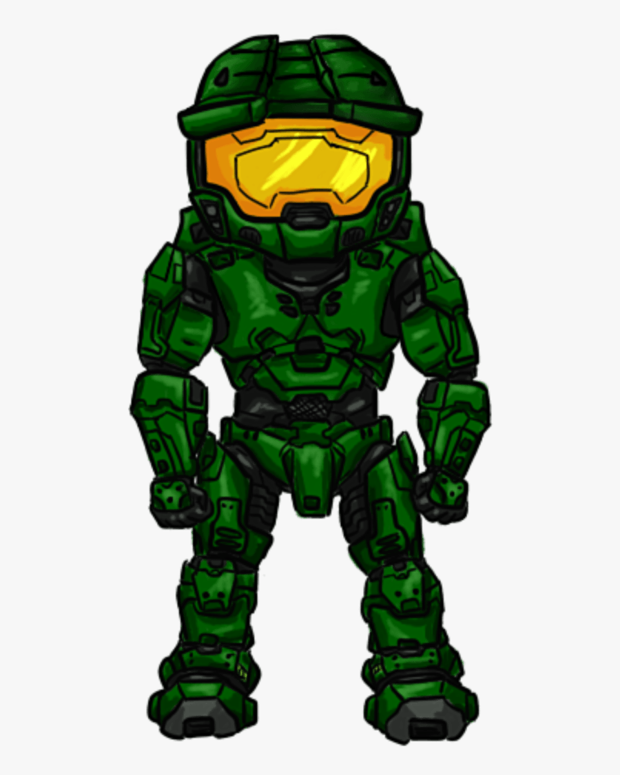 Chibi Halo Master Chief - Master Chief Cartoon Halo, Transparent Clipart