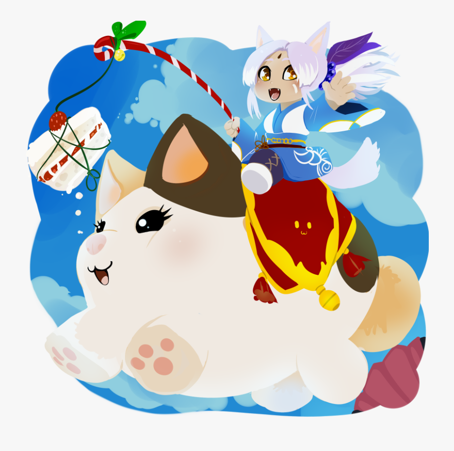 [fanart]my Husband Drew This For Me Back In - Fat Cat Ffxiv Mount, Transparent Clipart