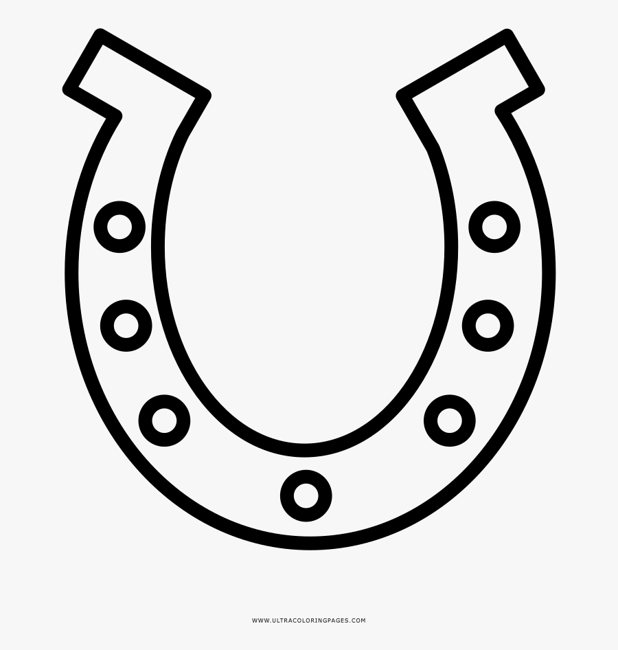 Clip Art Para Colorir Ultra Coloring - Horse Shoe Coloring Page, Transparent Clipart