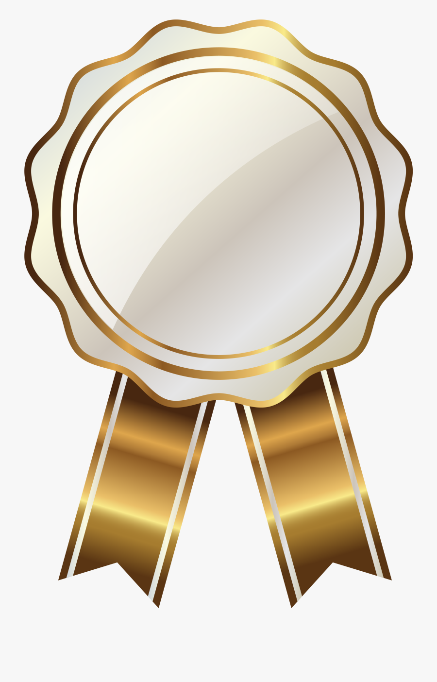 Gold Ribbon Badge Png Clipart , Png Download - Gold Ribbon Badge Png, Transparent Clipart