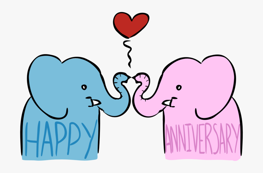 Anniversary Card Image By Iggysaur On Clipart Library - Elephant Happy Anniversary, Transparent Clipart