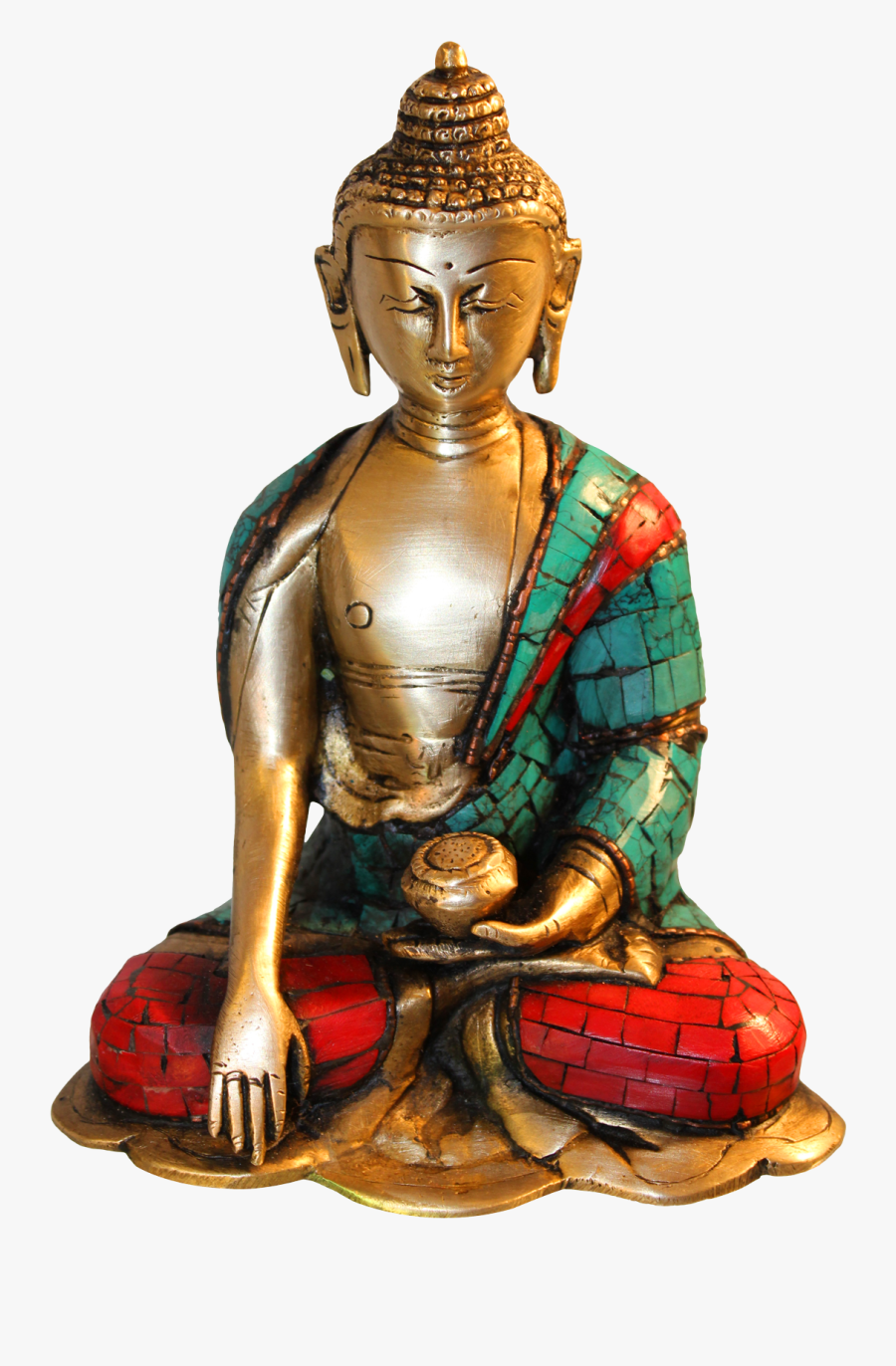 Gautama Buddha Png - Brass Metal Buddha Statue, Transparent Clipart