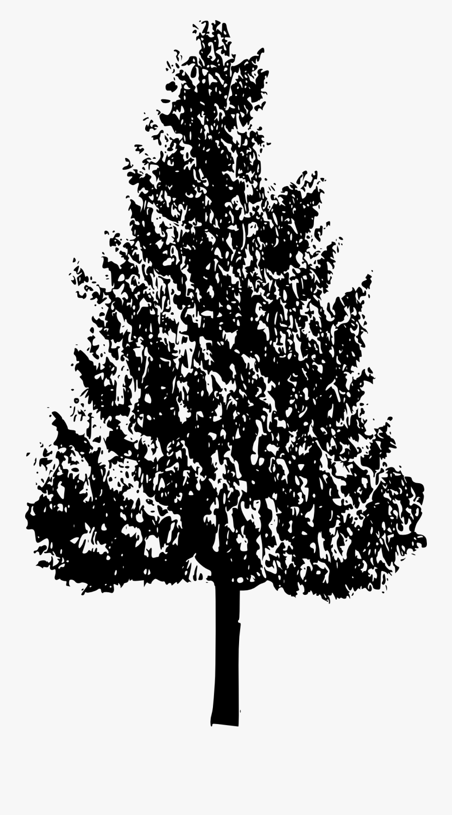 Tree Silhouette 2 - Trees Illustration Black And White, Transparent Clipart