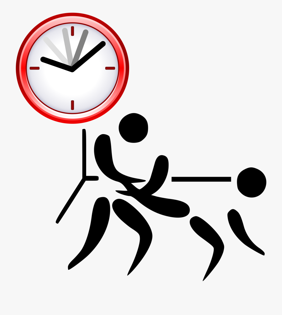 Image Black And White Download Clock Svg Pictogram - Kabaddi Logo Black & White, Transparent Clipart